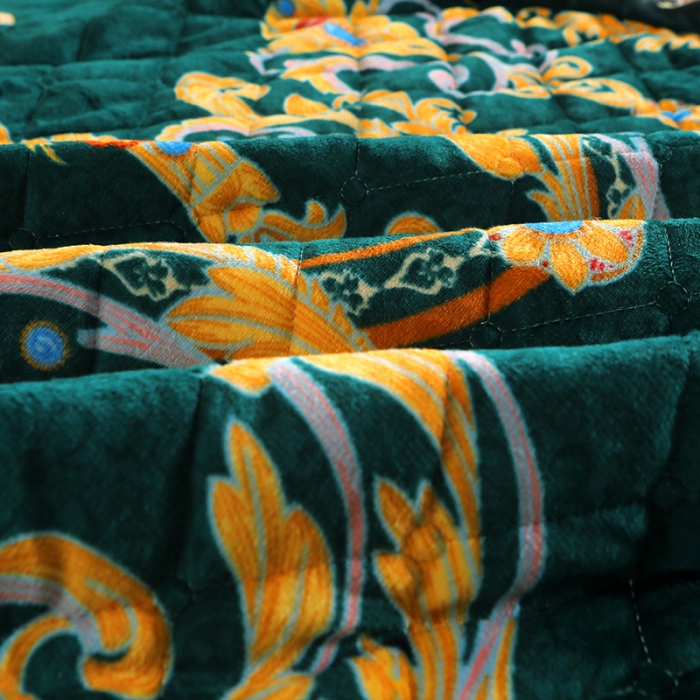 91家纺网 家纺一手货源 找家纺 宜凡家纺 2021新款夹棉水晶绒床裙四件套 雅典娜