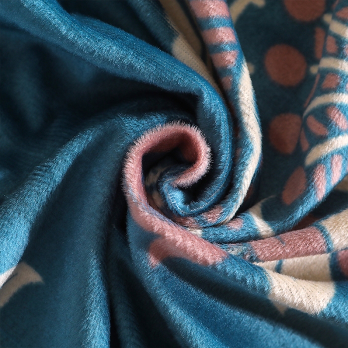 91家纺网 家纺一手货源 找家纺 宜凡家纺 2021新款夹棉水晶绒床裙四件套 欧若拉