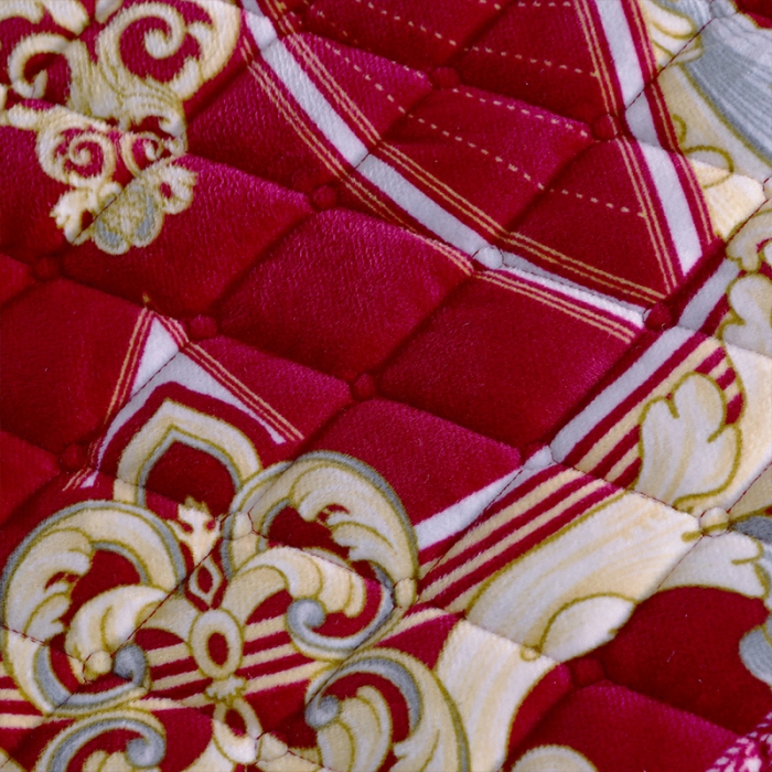 91家纺网 家纺一手货源 找家纺 宜凡家纺 2021新款夹棉水晶绒单品床裙　卡瑞纳