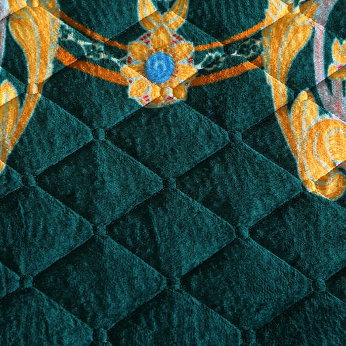 91家纺网 家纺一手货源 找家纺 宜凡家纺 2021新款夹棉水晶绒单品床裙　雅典娜