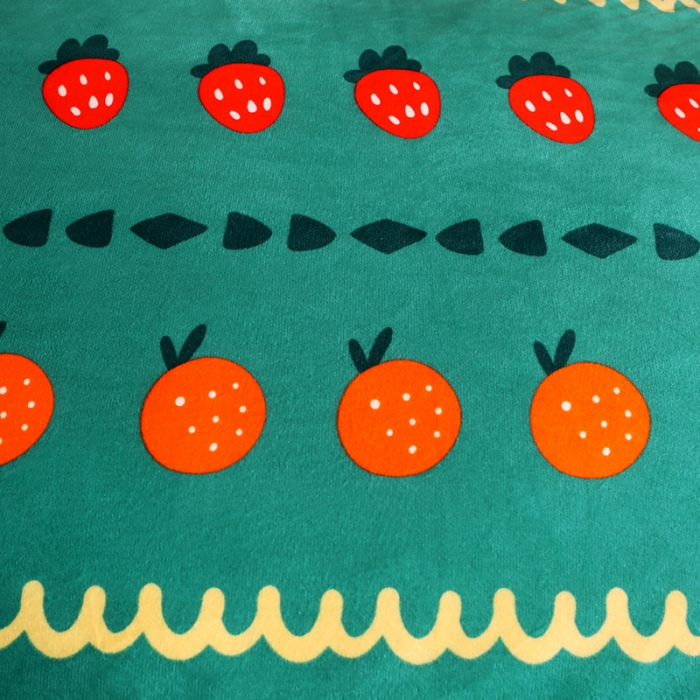 91家纺网 家纺一手货源 找家纺 宜凡家纺 2021新款夹棉水晶绒单品床裙　水果派