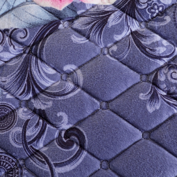 91家纺网 家纺一手货源 找家纺 宜凡家纺 2021新款夹棉水晶绒单品床裙　诗情画意