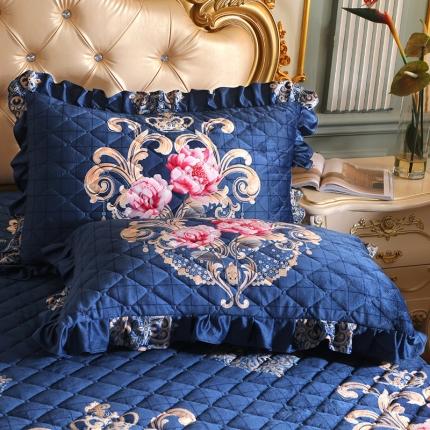 91家纺网 家纺一手货源 找家纺 宜凡家纺 2021新款夹棉水晶绒枕套一对 缤纷花朵