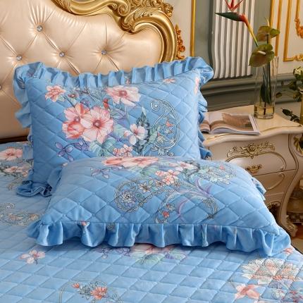 91家纺网 家纺一手货源 找家纺 宜凡家纺 2021新款夹棉水晶绒枕套一对 绽放