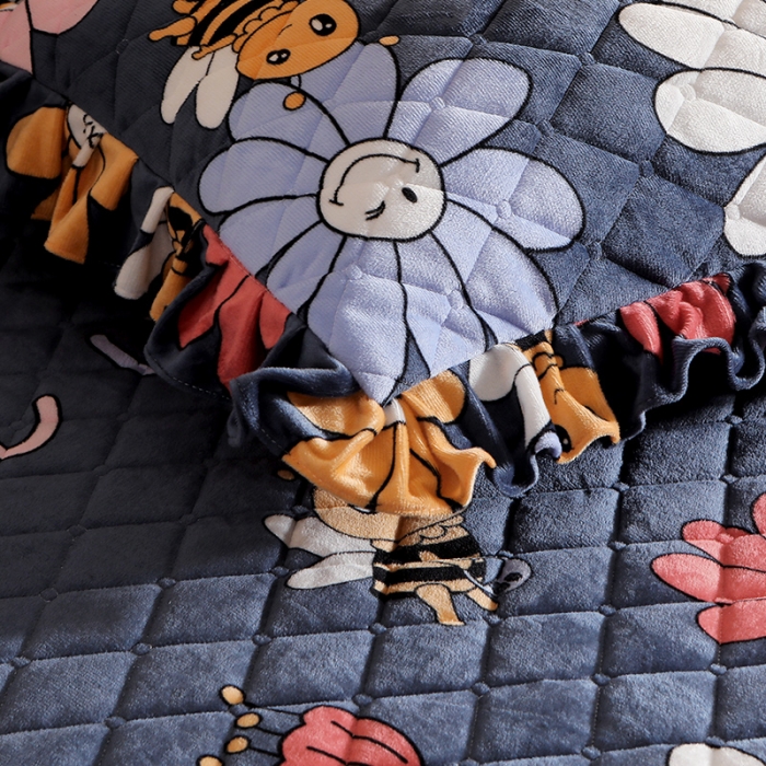 91家纺网 家纺一手货源 找家纺 宜凡家纺 2021新款夹棉水晶绒枕套一对 童话