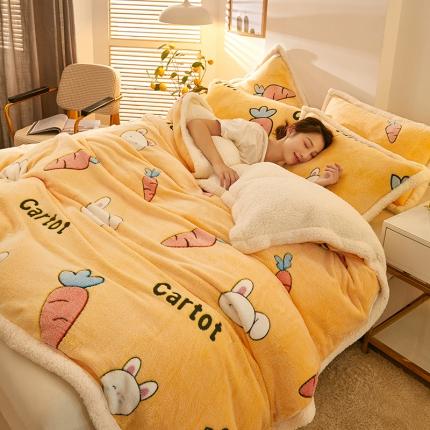 （总）网客 2024新款雪花绒多功能被套毯