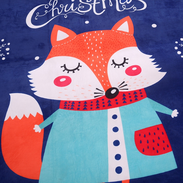 91家纺网 家纺一手货源 找家纺 网客 2024新款北欧大版地垫 等爱的狐狸