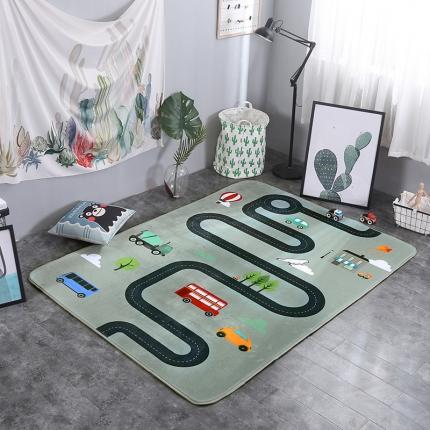 网客 2024新款北欧大版地垫 汽车轨道