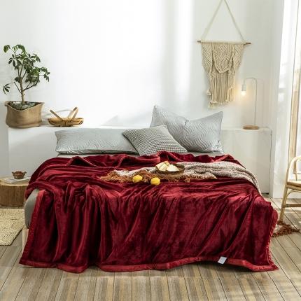 91家纺网 家纺一手货源 找家纺 网客 2024新款西伯利亚毛毯 火焰红