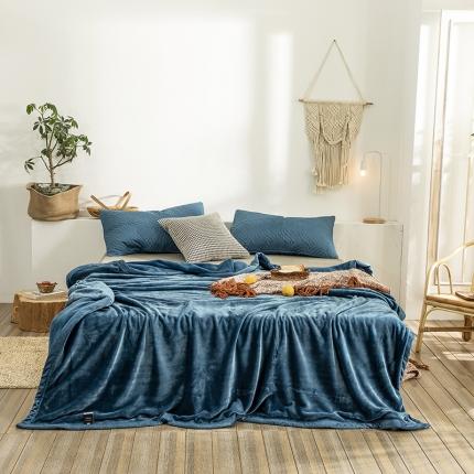 91家纺网 家纺一手货源 找家纺 网客 2024新款西伯利亚毛毯 绅士蓝