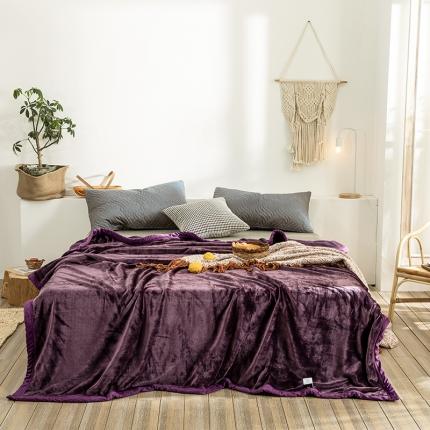 91家纺网 家纺一手货源 找家纺 网客 2024新款西伯利亚毛毯 薰衣草紫