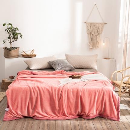 网客 2024新款西伯利亚毛毯 珊瑚红