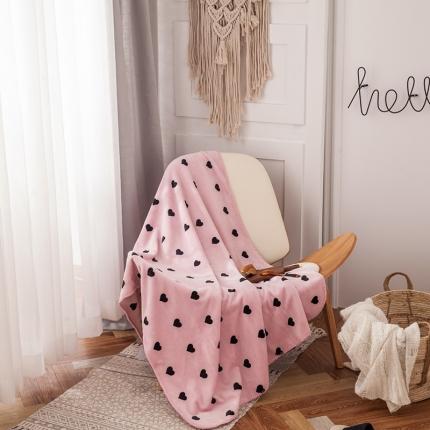 网客 2024新款云肤绒童毯 小桃心