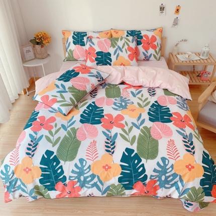 91家纺网 家纺一手货源 找家纺 眠屿 2020新款全棉40支13372四件套花晨月夕