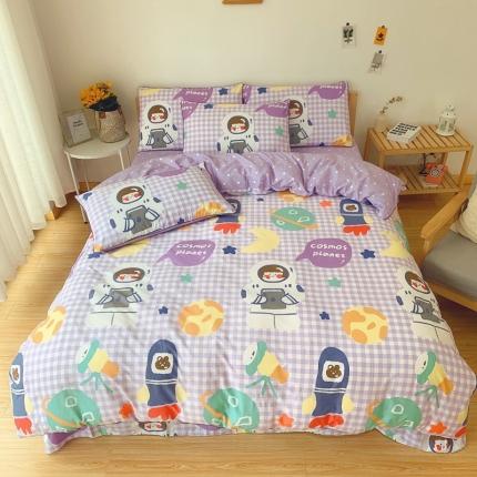 91家纺网 家纺一手货源 找家纺 眠屿 2020新款全棉40支13372四件套 翱翔