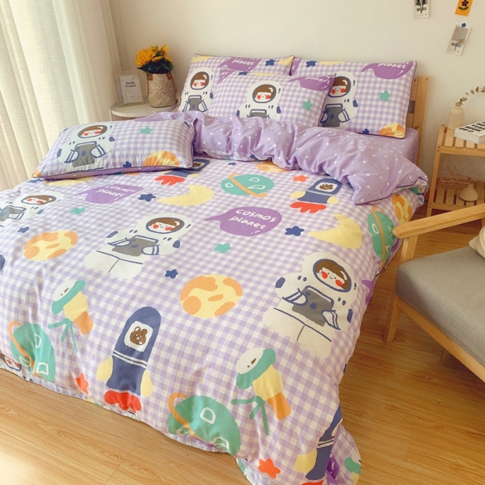 91家纺网 家纺一手货源 找家纺 眠屿 2020新款全棉40支13372四件套 翱翔