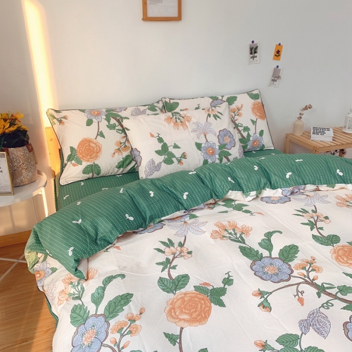 91家纺网 家纺一手货源 找家纺 眠屿 2020新款全棉40支13372四件套 馥郁