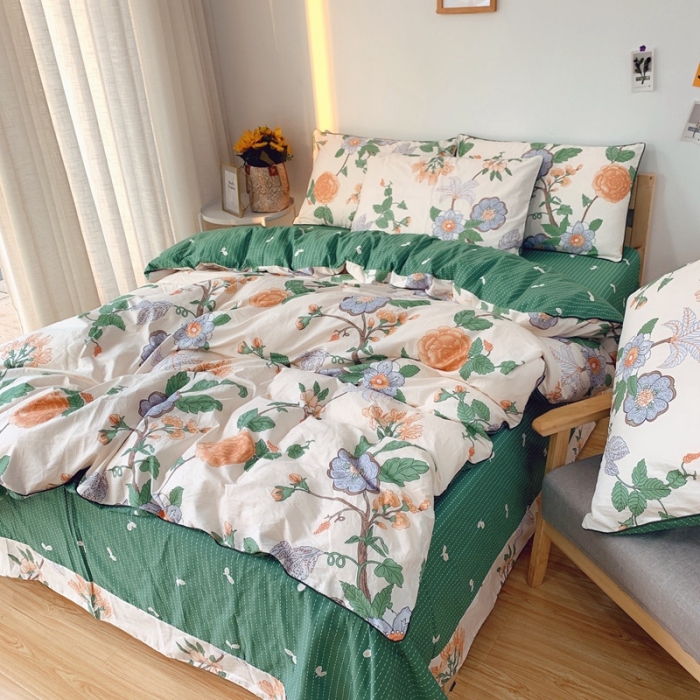 91家纺网 家纺一手货源 找家纺 眠屿 2020新款全棉40支13372四件套 馥郁