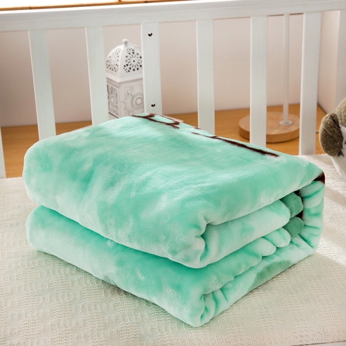 91家纺网 家纺一手货源 找家纺 凯轩毛毯 2020新款儿童云毯.毛毯.童毯.保暖毯小可爱浅绿