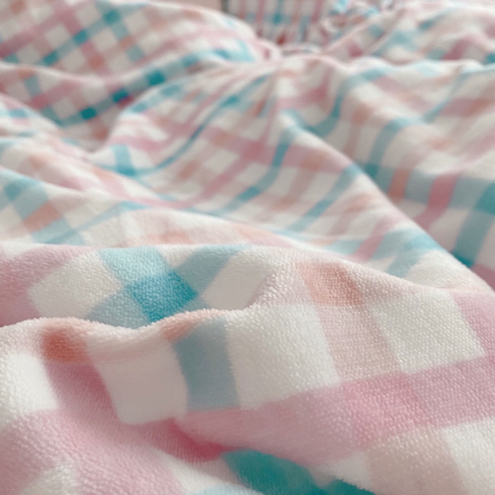 91家纺网 家纺一手货源 找家纺 2021牛奶绒四件套（马卡龙格粉）