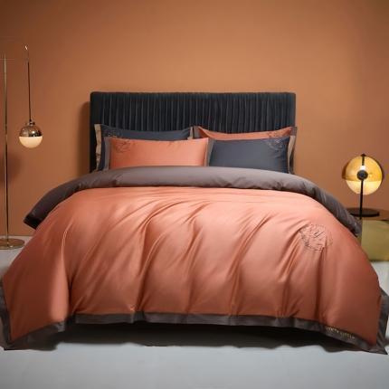 91家纺网 家纺一手货源 找家纺 （总）爱缦2020澳棉100S长绒棉刺绣简系列四件套