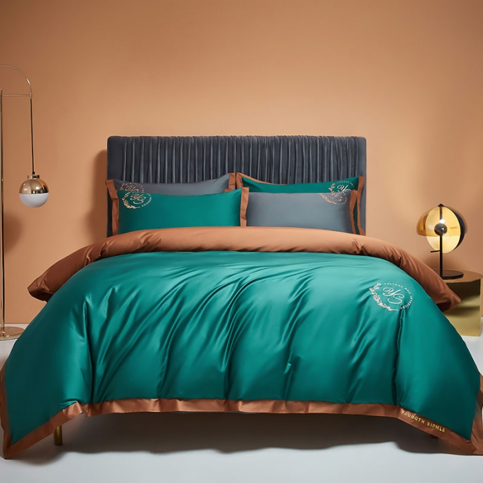 91家纺网 家纺一手货源 找家纺 （总）爱缦2020澳棉100S长绒棉刺绣简系列四件套