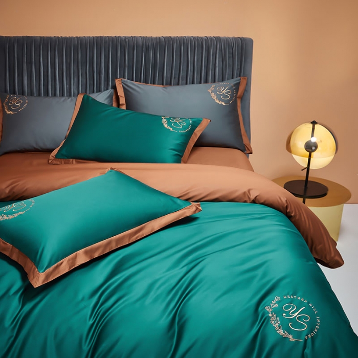 91家纺网 家纺一手货源 找家纺 （总）爱缦2020澳棉100S长绒棉刺绣简系列四件套