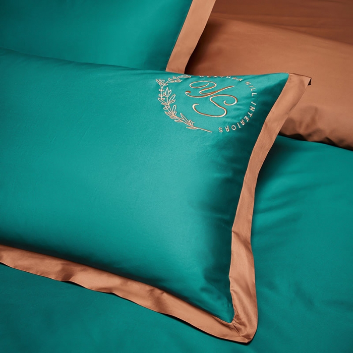 91家纺网 家纺一手货源 找家纺 （总）爱缦2020澳棉100S长绒棉刺绣简系列四件套