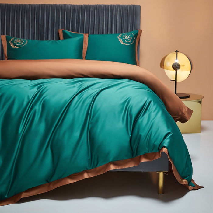 91家纺网 家纺一手货源 找家纺 （总）爱缦2020澳棉100S长绒棉刺绣简系列四件套