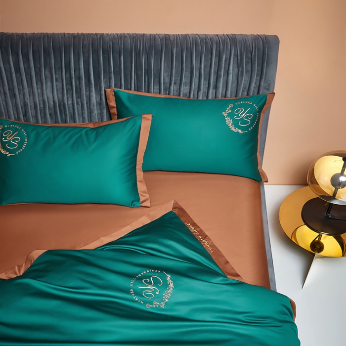 91家纺网 家纺一手货源 找家纺 （总）爱缦2020澳棉100S长绒棉刺绣简系列四件套