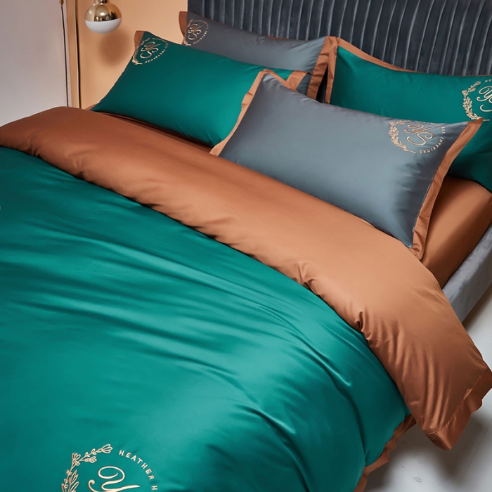 91家纺网 家纺一手货源 找家纺 （总）爱缦2020澳棉100S长绒棉刺绣简系列四件套