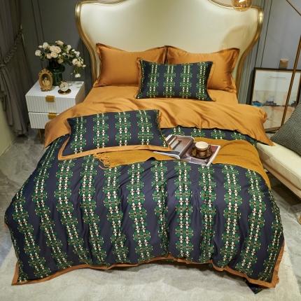 91家纺网 家纺一手货源 找家纺 （总）优然居 2020新款小边款数码印花四件套