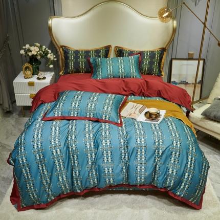 91家纺网 家纺一手货源 找家纺 （总）优然居 2020新款小边款数码印花四件套