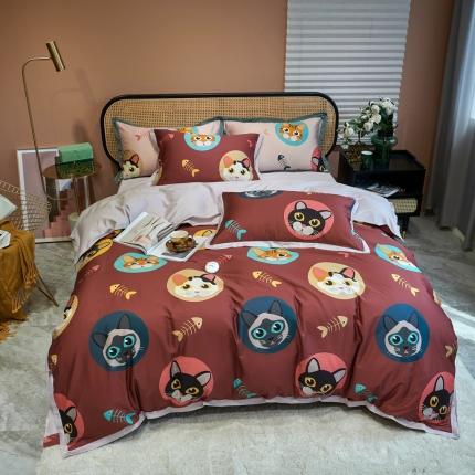 91家纺网 家纺一手货源 找家纺 （总）优然居 2020新款小边款数码印花四件套