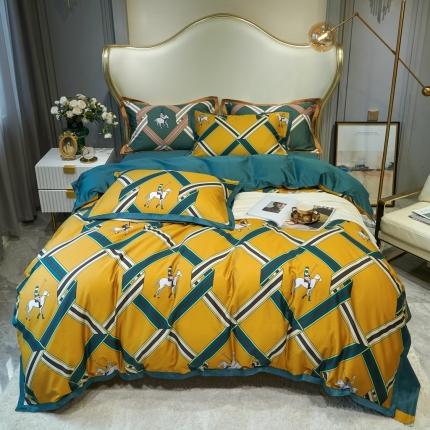 91家纺网 家纺一手货源 找家纺 （总）优然居 2020新款小边款数码印花四件套