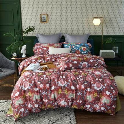 91家纺网 家纺一手货源 找家纺 （总）优然居2020新款60S长绒棉活性印花四件套