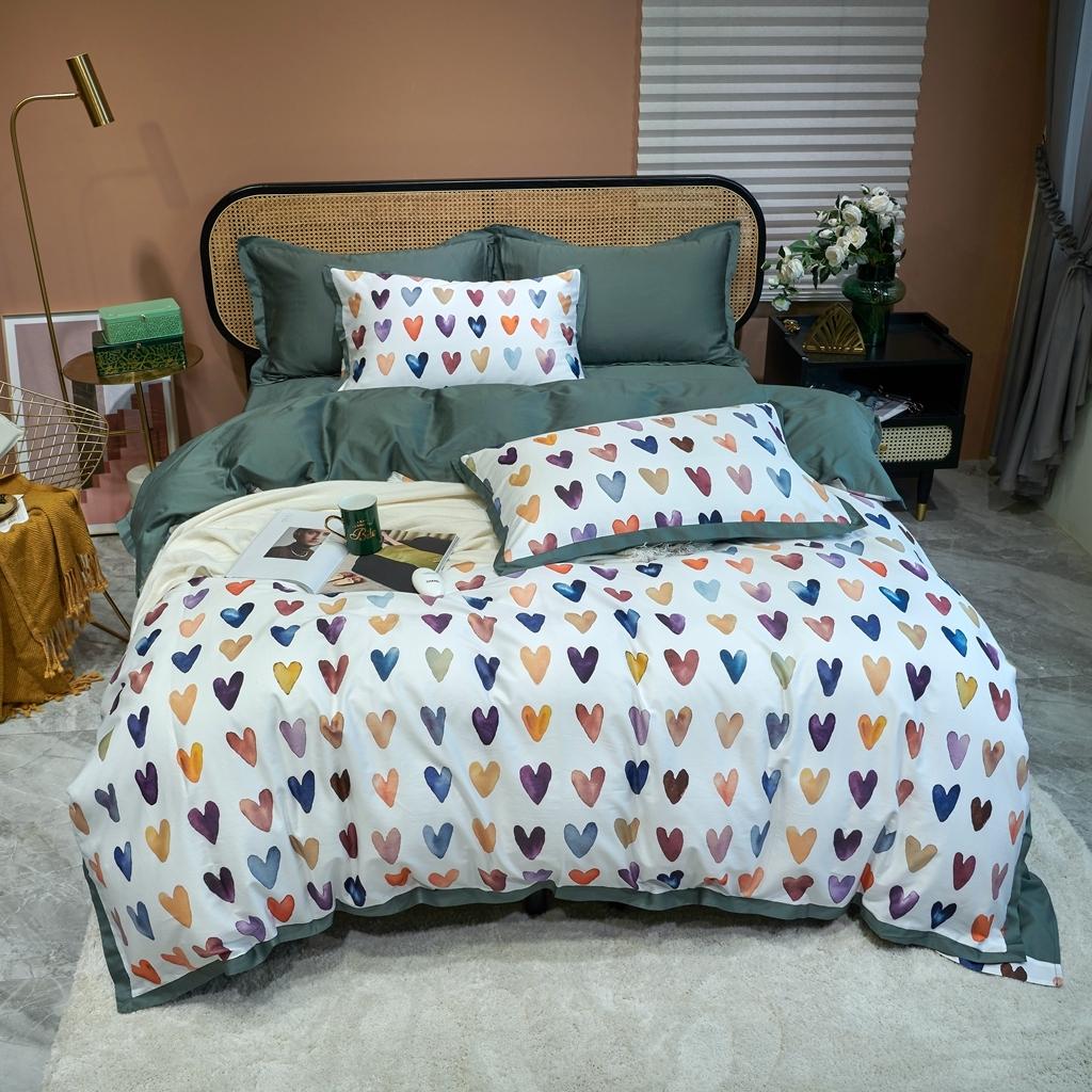 91家纺网 家纺一手货源 找家纺 优然居 2020新款小边款数码印花四件套 洛兰芙