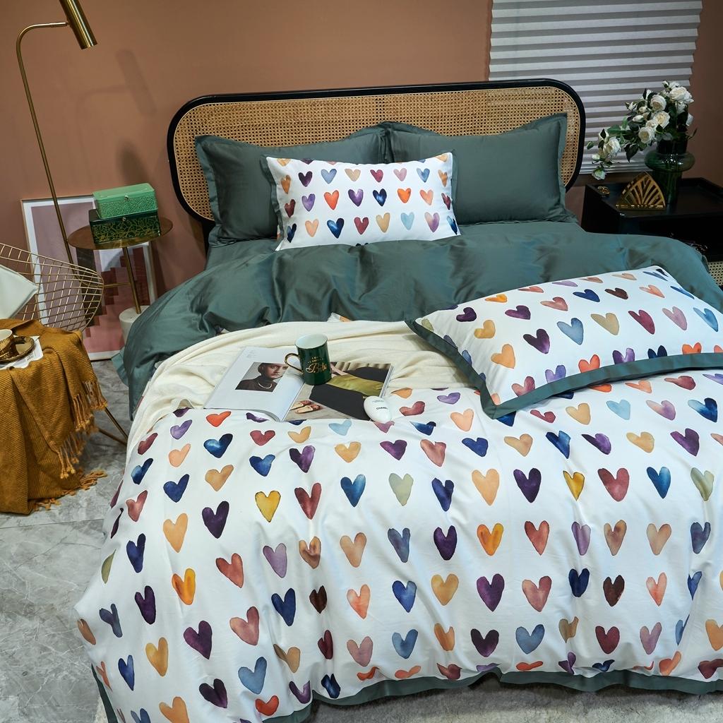 91家纺网 家纺一手货源 找家纺 优然居 2020新款小边款数码印花四件套 洛兰芙