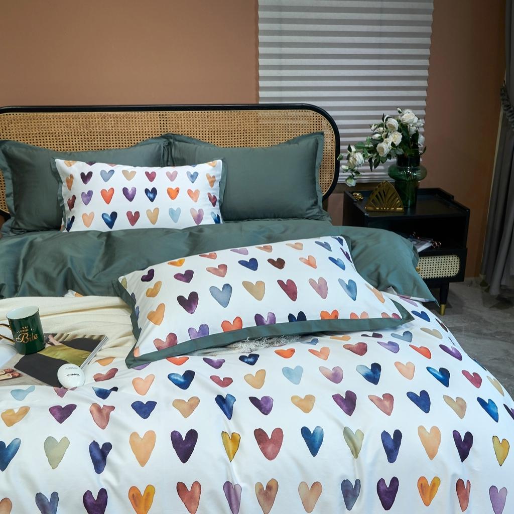 91家纺网 家纺一手货源 找家纺 优然居 2020新款小边款数码印花四件套 洛兰芙