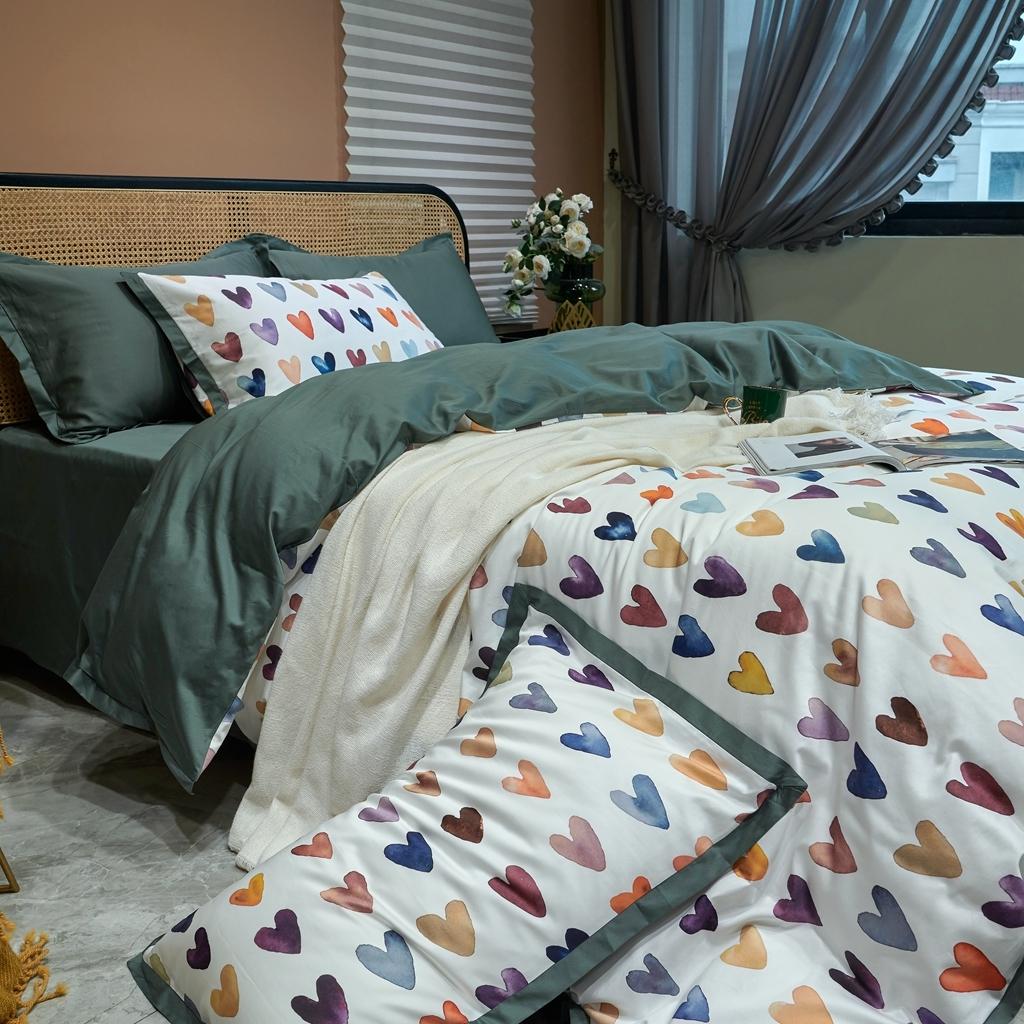 91家纺网 家纺一手货源 找家纺 优然居 2020新款小边款数码印花四件套 洛兰芙