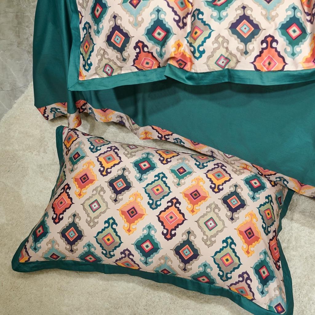 91家纺网 家纺一手货源 找家纺 优然居 2020新款小边款数码印花四件套 瑞芙妮