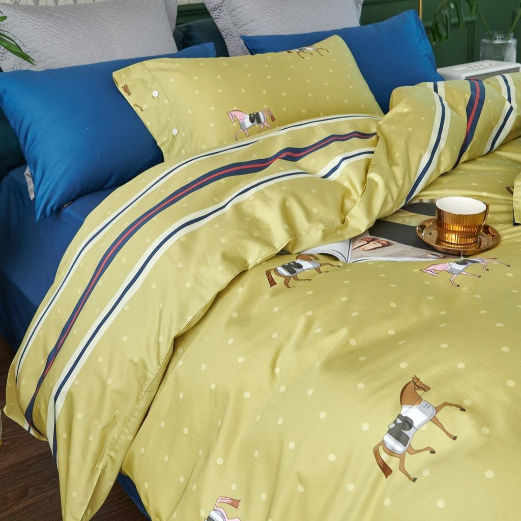 91家纺网 家纺一手货源 找家纺 优然居2020新款60S长绒棉活性印花四件套 巴鲁玛