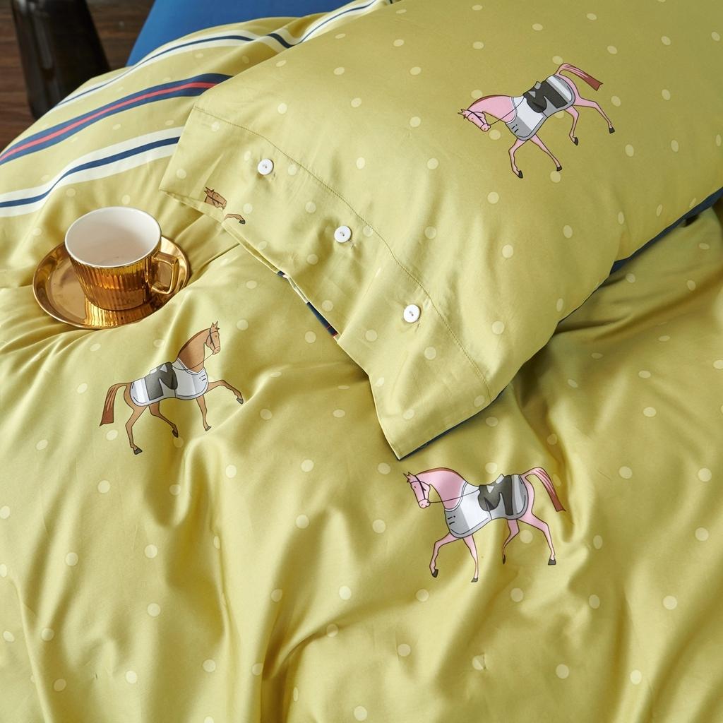 91家纺网 家纺一手货源 找家纺 优然居2020新款60S长绒棉活性印花四件套 巴鲁玛