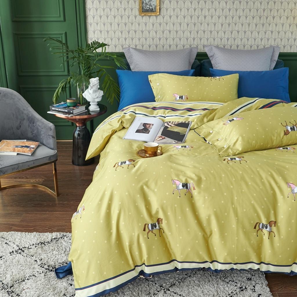 91家纺网 家纺一手货源 找家纺 优然居2020新款60S长绒棉活性印花四件套 巴鲁玛