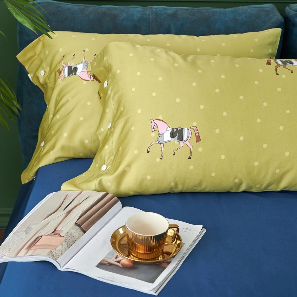 91家纺网 家纺一手货源 找家纺 优然居2020新款60S长绒棉活性印花四件套 巴鲁玛