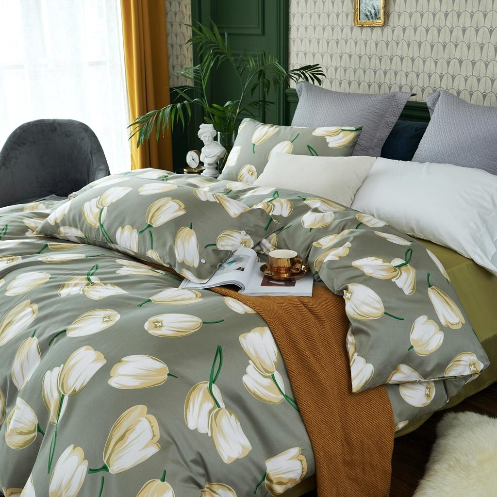 91家纺网 家纺一手货源 找家纺 优然居2020新款60S长绒棉活性印花四件套 浦路斯