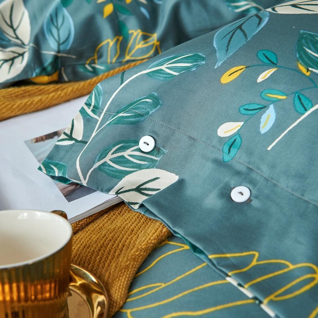 91家纺网 家纺一手货源 找家纺 优然居2020新款60S长绒棉活性印花四件套 青柠