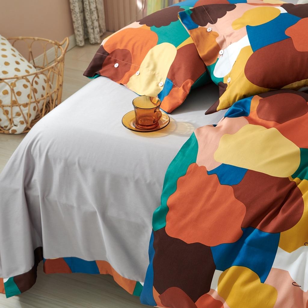 91家纺网 家纺一手货源 找家纺 优然居2020新款60S长绒棉活性印花四件套 邂逅