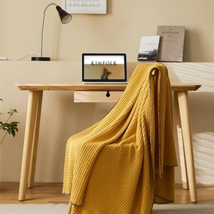 91家纺网 家纺一手货源 找家纺 （总）暖绵绵 新品上架戴维雅单层华夫格针织毯毯子盖毯软装搭毯