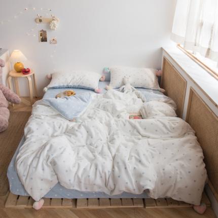 91家纺网 家纺一手货源 找家纺 （总）桃子家居2020新品甜蜜爱心毛球牛奶绒系列四件套